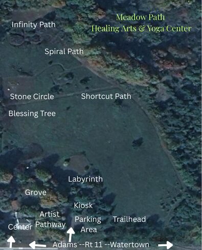 Location map of Meadow Path Healing Arts & Yoga Center
