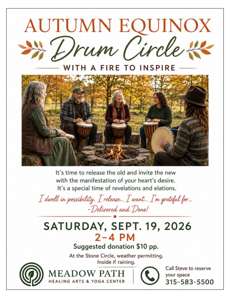 autumn equinox drum circle meadow path